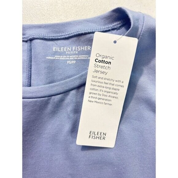 Eileen Fisher Petite Crew Neck Organic Cotton Stretch Jersey Dress PS NWT - Picture 5 of 6